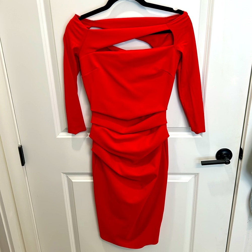 Chiara Boni Red Midi Dress